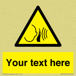 Custom warning sudden loud noise